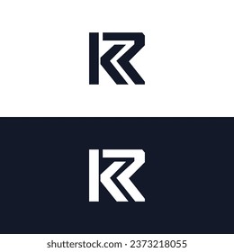 K R or KR Icon And logo design Vector Template