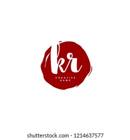 K R KR Initial logo template vector