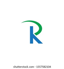 K or R letter logo vector flat design