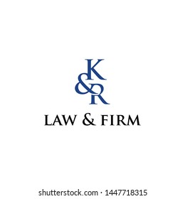 K R Logo Design Template Law Stock Vector (Royalty Free) 1447718315 ...