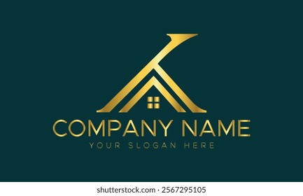 K Real estate logo realtor logo property logo design vector template