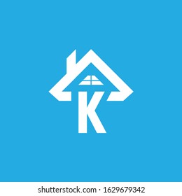 K real estate logo template
