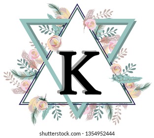 K, Romantic Triangle Alphabet.