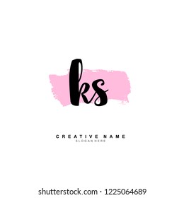 K S KS Initial logo template vector