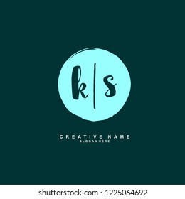 K S KS Initial logo template vector