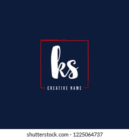 K S KS Initial logo template vector