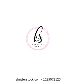 K S KS Initial logo template vector