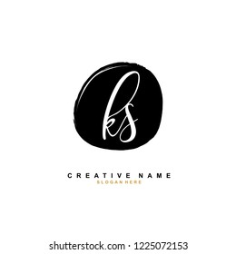 K S KS Initial logo template vector