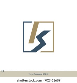 K S Letter Logo Template Illustration Design. Vector EPS 10.