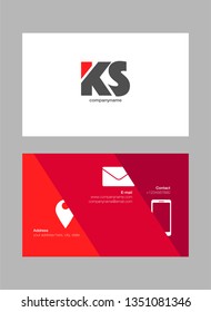 K & S letters Joint logo icon with business card vector template.
