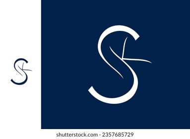 k and s letters logo design design