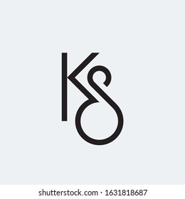 K & S Monogram Typographic Logo.