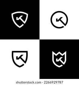 Monoline minimalistisches Logo-Design