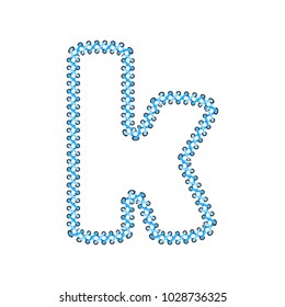 K Shoelace Letter Logo Icon Design