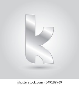 k silver logo letter typography design for brand and company identity