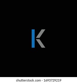 K logotipo de una sola letra y diseños de iconos