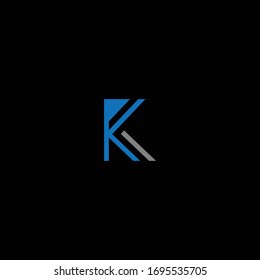 K logotipo de una sola letra y diseños de iconos