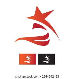 k star, comet logo vector, icon, element, and template for business