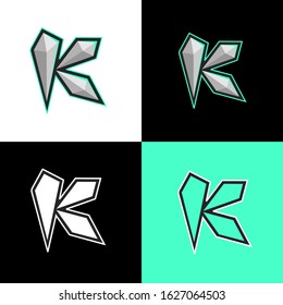 k stone initial sport logo design