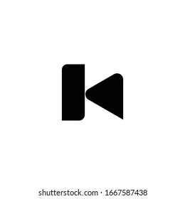 K Symbol Vektorillustration Illustration. Weißer Hintergrund