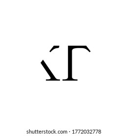 k t letter initial logo