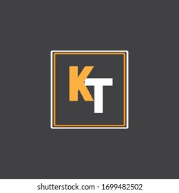 Diseño vectorial de logotipo de letra K T