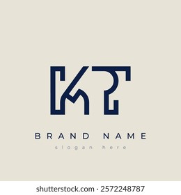 K and T logo design. KT abstract Letters Logo Monogram. This logo design is the process of creating a visual symbol that represents a brand, company, or individual.