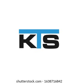K T S Initial logo template vector, Logo Letter K With S, K T S Logo. Letter Design Vector with Blue and Black Colors.