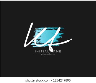 K T Signature initial logo template vector