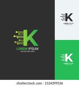 k tech logo template vektor
