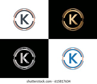 K text logo design