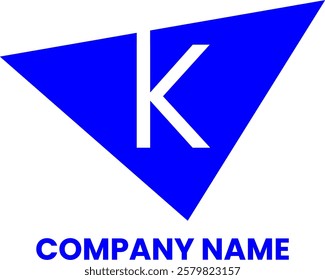 K triangle business logo design