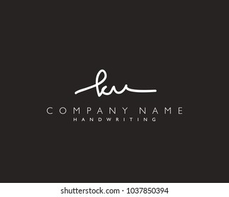 K U Initial handwriting logo