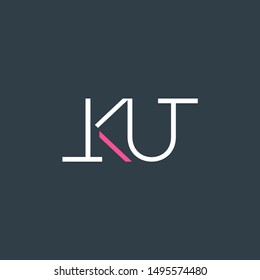 K U joint logo design vector