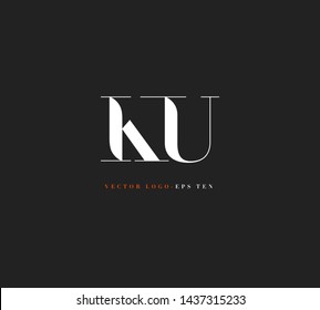 K & U letters Joint logo icon vector for business card and corporate identity.