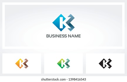 K Uppercase Letter Alphabet Logo