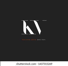 K & V letters Joint logo icon vector for business card and corporate identity.