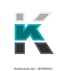  K vector font alphabet, modern dynamic design. Black, irish blue, white color. For; design elements; logo,  creative poster, corporate identity, application etc.