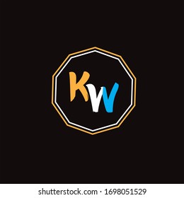Diseño vectorial de logotipo de letra K W
