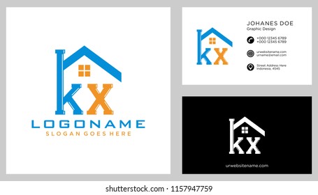 K X initial logo template vector