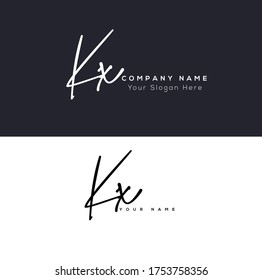  K X KX Initial letter handwriting and signature logo.
