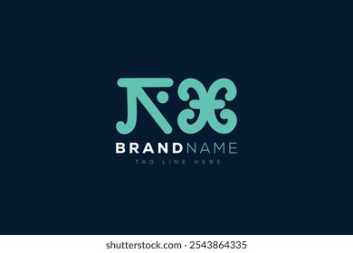 K and X logo design. KX abstract Letters Logo Monogram. This logo design is the process of creating a visual symbol that represents a brand, company, or individual.