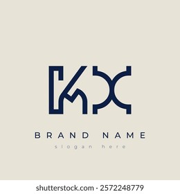 K and X logo design. KX abstract Letters Logo Monogram. This logo design is the process of creating a visual symbol that represents a brand, company, or individual.