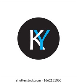 K Y letter logo vector design.K Y letter design for business logo.ky