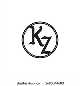 K Z letter logo vector design