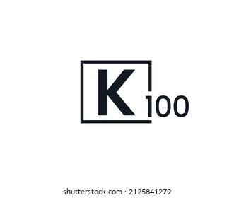 k100, 100k Logo de la letra inicial
