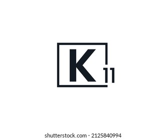k11, 11k Initial letter logo