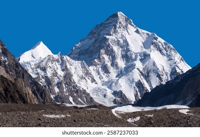 K-2 second-highest mountain on Earth lies in the Karakoram range
