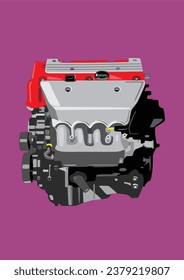 K20 K Series Tipo R Arte vectorial de alto rendimiento