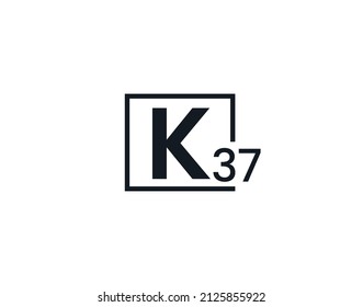 K37, 37K Logo de la letra inicial